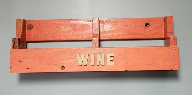 Wine Bottle Holder Made From Reclaimed Pallet Wood