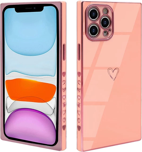 iPhone 12 Pro Max Case, Shockproof, Cute Heart Shape Side, for Women Girls