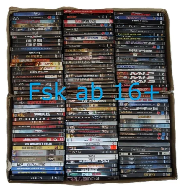 Filme DVDs unter 3€ zum Auswählen FSK16 Große Auswahl Top Titel Blockbuster 16+