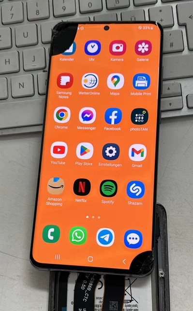 Display Originale Samsung Galaxy S20 Ultra 5G OLED Sprung Funzionamento Completo Usato