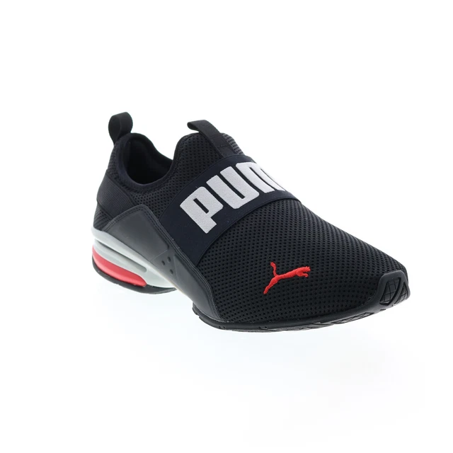 Puma Axelion Slip On Herren Schwarz Leinwand Sneaker