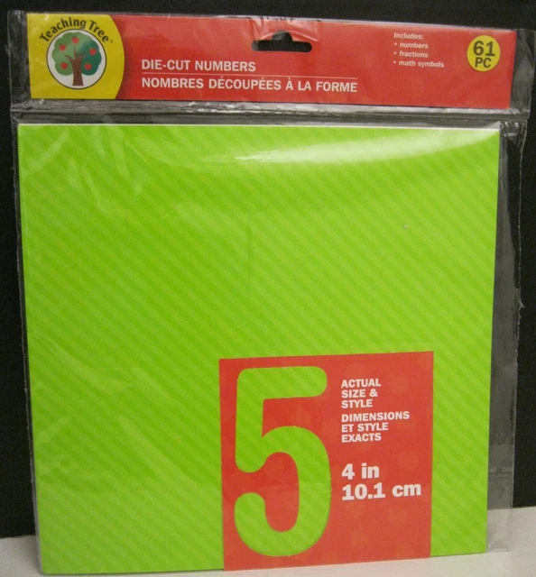 FROM TEACHING TREE DieCut Numbers Includes Numbers Fractions & Math