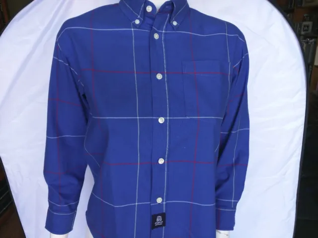 NWT Gap Boy's Royal Blue "BIG Oxford" Long Sleeves shirt Sz  (7-8)100% Cotton