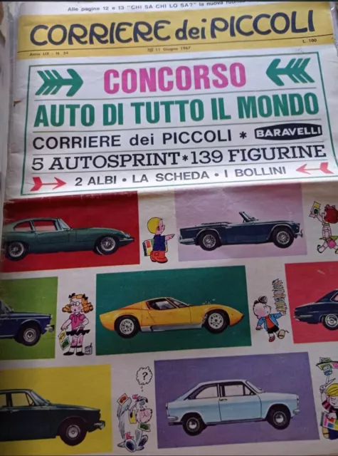 Corriere dei piccoli N.  24 1967, buone condizioni, con inserto e difetto