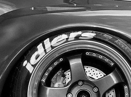 4x CUSTOM Tyre stencil stickers.