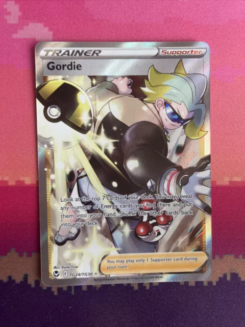 Pokémon Karte Gordie TG24/TG30 Ultra selten Silber Sturm fast neuwertig