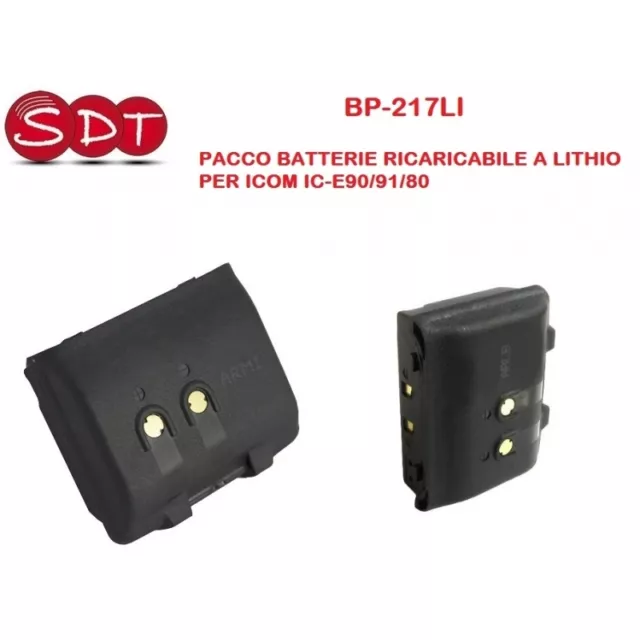 BP-217-LI PACCO BATTERIE RICARICABILE 7,4 Volt 1400 Mah PER ICOM IC-E90/91/80