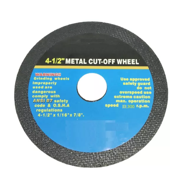 10pc 4-1/2" Cut Off Wheel For Metal Cutting Disc Grinders 1/16" Thickness