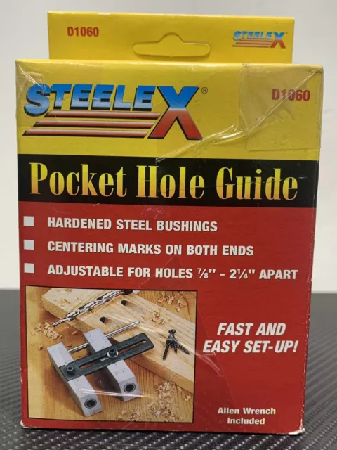 Stelelex D106 Pocket Hole Drilling Guide Adjustable For Holes 7/8” - 2 1/4” *NEW