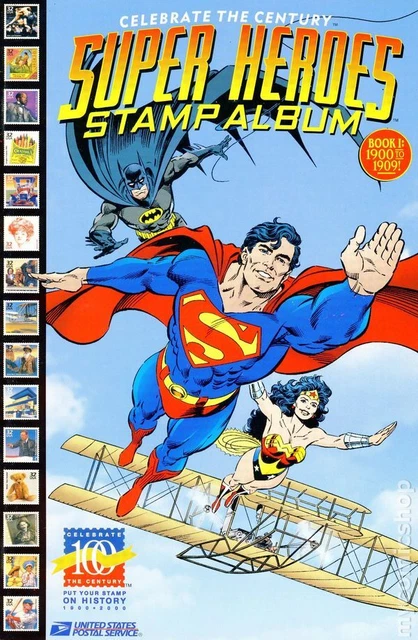 Super Heroes Stamp Album Celebrate the Century #1 VF+ 8.5 1998 Stock Image