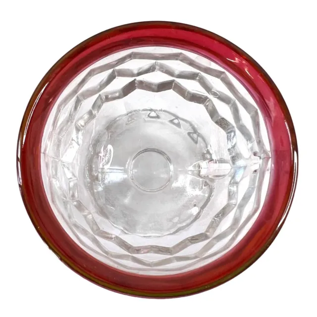 Whitehall Ruby Flash Crystal by Colony Indiana Punch Bowl and Cups 12pc + Hooks 3