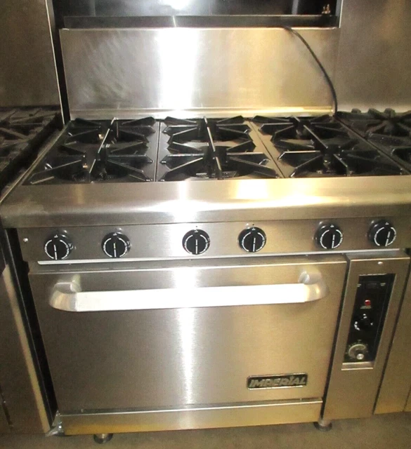 **Used Residential** Imperial 36" L Range 6 Burner, Std Oven, & Nat Gas.