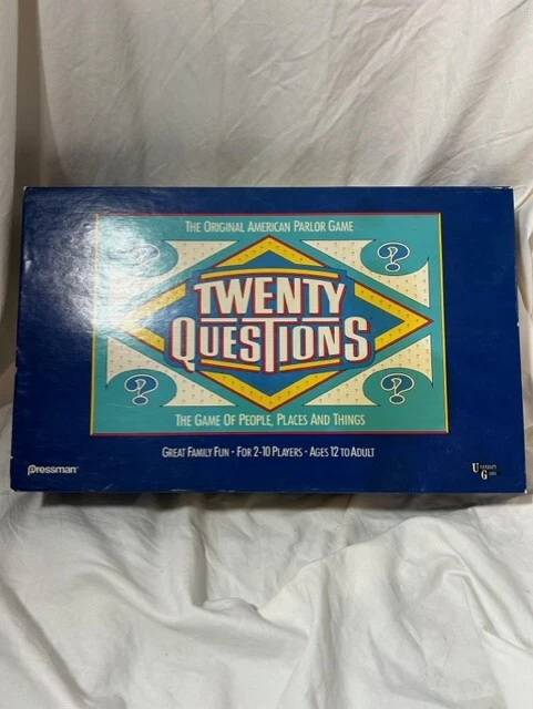 TWENTY QUESTIONS BOARD Game Pressman University Games Vintage 1988 ...