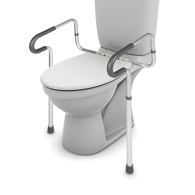 LONABR ADJUSTABLE TOILET Safety Frame Assist Handrail Elderly Handicap