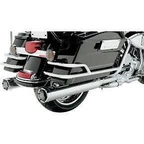 Vance & Hines 16773 Chrome Monster Round Slip-On Mufflers for 95-16 Touring