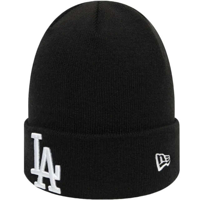 New Era Los Angeles LA Dodgers MLB Baseball Essential gestrickte Beanie-Mütze - schwarz