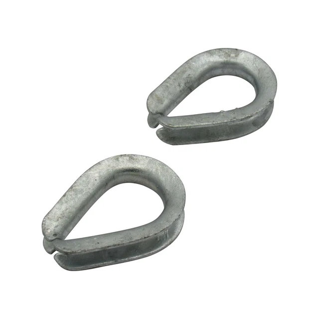 Ditali corda metallica zincata 32 mm x2 (anello cavo barca tessuto marino alimentato negli Stati Uniti)