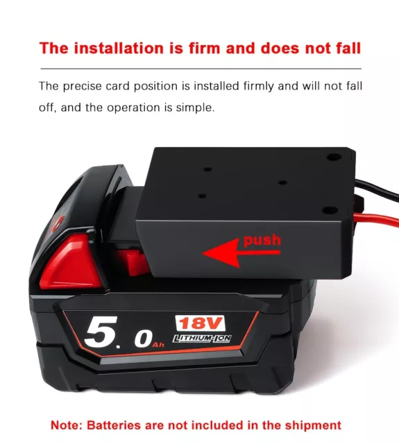 DIY adapter for Milwaukee M18 XC 18V battery convert to dock power  robotics