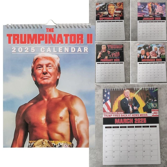 DONALD TRUMP 2025 Calendar Kid Trump New Year Calendar Funny Wall