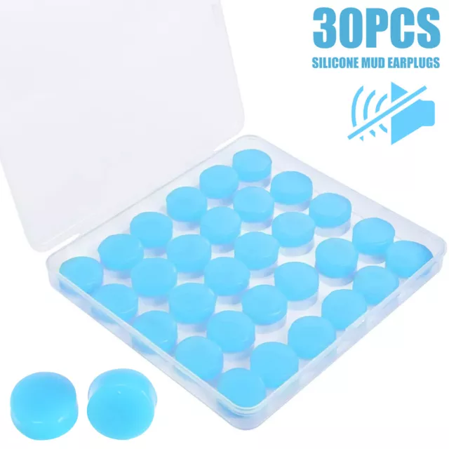 30pcs Silicone Ear Plugs Reusable Silicone Earplugs for Sleeping Swimming liIpE