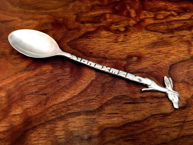 Mexican 850 Silver Souvenir Teaspoon with Donkey Finial  "Mexico"