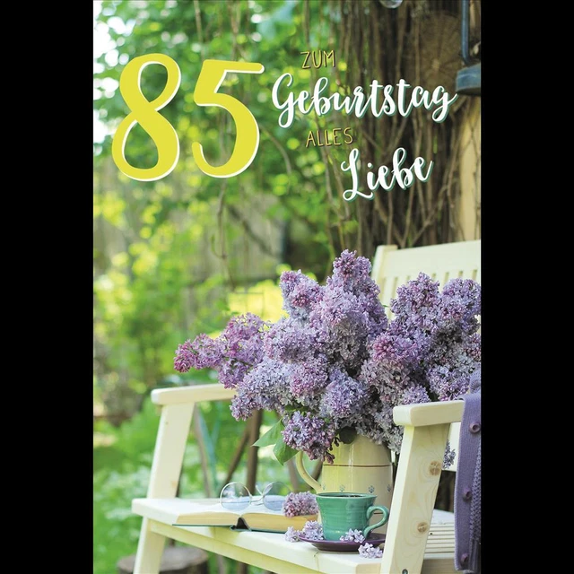 Twizler Karte Zum 85. Geburtstag – Elegante Glückwunschkarte Mit Goldenem Schriftzug, Hoopla Serie