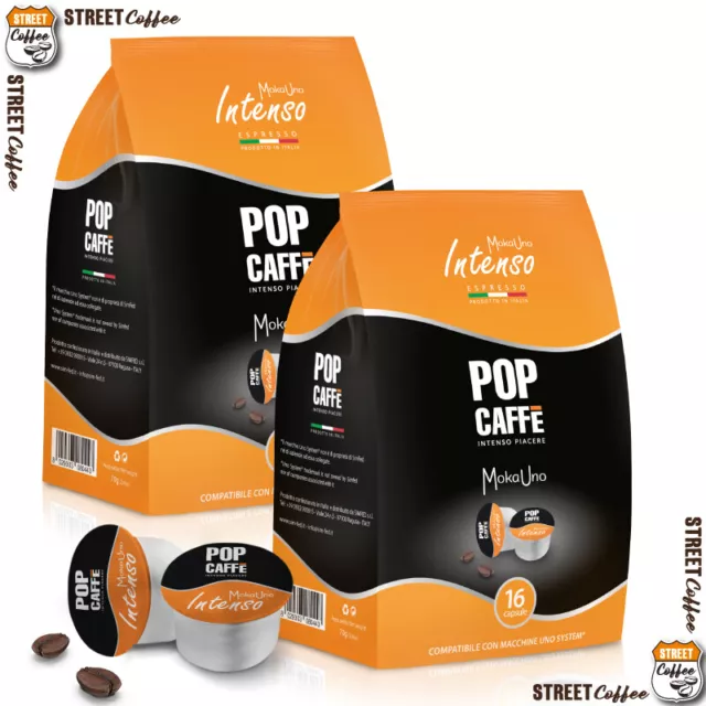 100 CAPSULE CAFFE POP Caffè 1 INTENSO BLISTER COMPATIBILI UNOSYSTEM UNO SYSTEM
