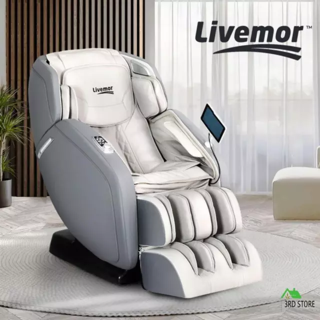 Livemor Massage Chair Electric 4D Recliner Shiatsu Zero Gravity Home Massager