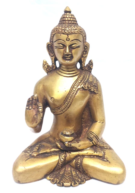 Teaching Buddha Statue “Dharmachakra Mudra” 6" Hand Made Nepal Tantric Buddhism