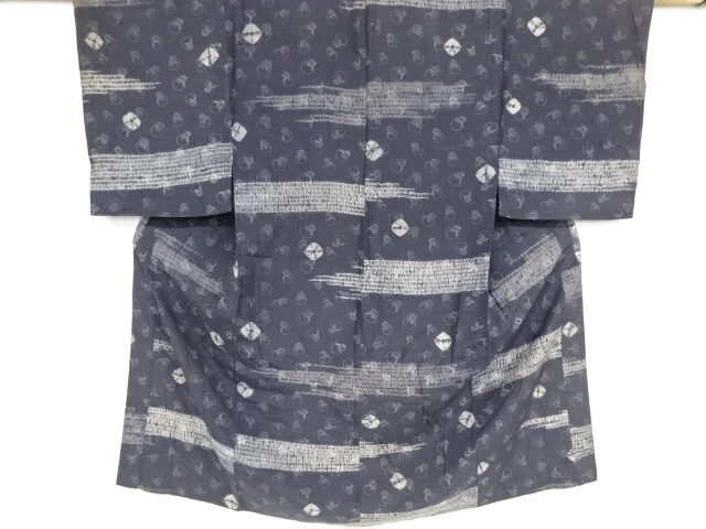 44250# Japanese Kimono / Antique Juban / Itajime-Shibori / Daruma