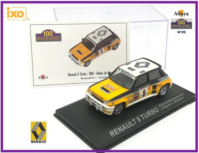 Voiture Slot Racing Fly – Renault 5 Turbo – Rallye Monte-Carlo 1981 – Ragnotti – Échelle 1/32
