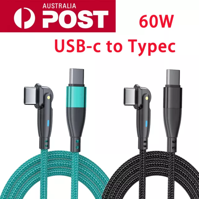 USB-C To Type C Cable PD 60W Fast Charging Cord Data Charger For Samsung 1M 2M