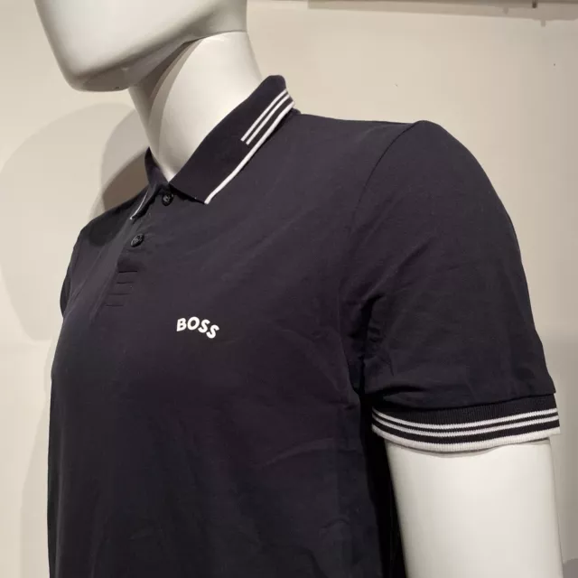 BOSS Hugo Boss LARGE Mens Polo Shirt RRP £89 BRAND NEW NEVER WORN Black 3