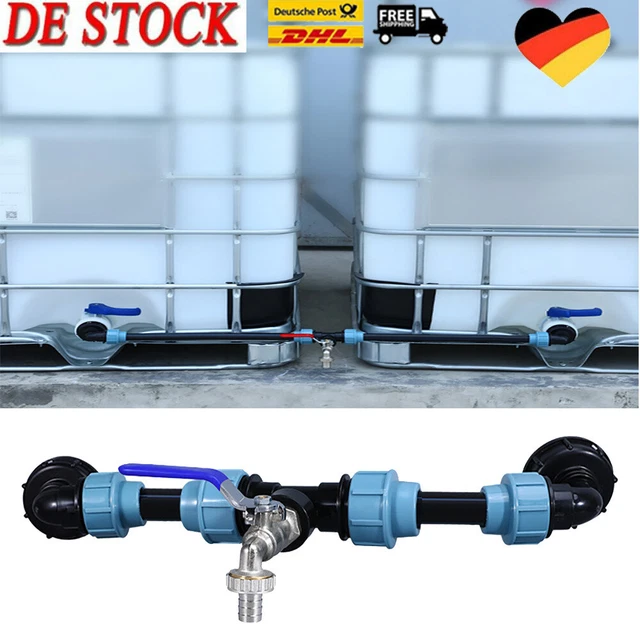 Verbindingsset voor IBC regenwatertanks met zwanenhals (set voor 2 -6 Verbindingsset voor IBC regenwatertanks met zwanenhals (set voor 2 -6