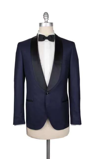 Brunello Cucinelli Navy Blue Wool Blend Tuxedo -  40/50 - (BC525233)