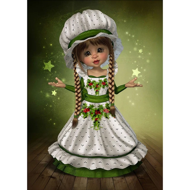 5D DIY Full Round Drill Diamond Painting Big Eyes Doll Rhinestone (NH644) FS2#