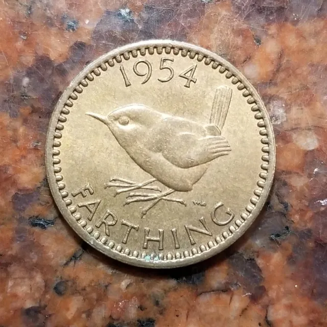 1954 Great Britain Farthing Coin - #B1945