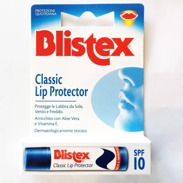 1 PZ BLISTEX idratante labbra SPF10 CLASSIC lip protector aloe vera vit E stock
