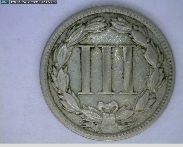 1881 three cent nickel (39-429 11m3) 2