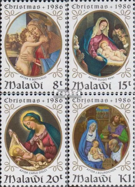 Malawi 473-476 (complete issue) unmounted mint / never hinged 1986 christmas Pai