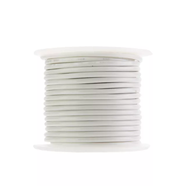 12 AWG Gauge Solid THHN Wire White 50 ft 0.119" 600 Volts Building Wire