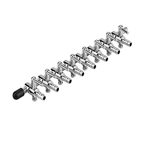 QMseller Aquarium Fish Tank 8-Way Air Pump Control Valve Manifold Taps Silver...