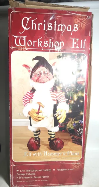 Rare! Mario Chiodo Studios Christmas Workshop Elf Decor Sculpture Festive 28"