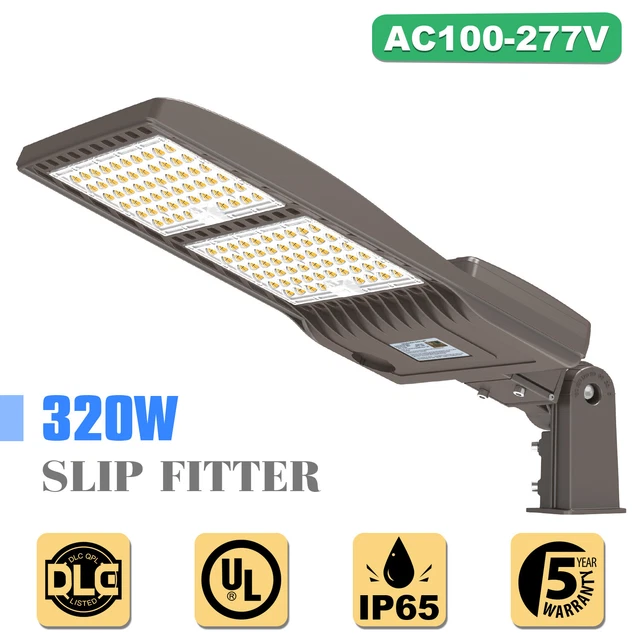320W LED ShoeBox Parking Lot Street Light 44800 Lumens Commercial Road Lighting