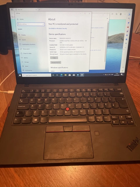 ThinkPad X1 Carbon 7. Generation - i5 8. Gen - 16GB RAM - 256GB SSD - FHD