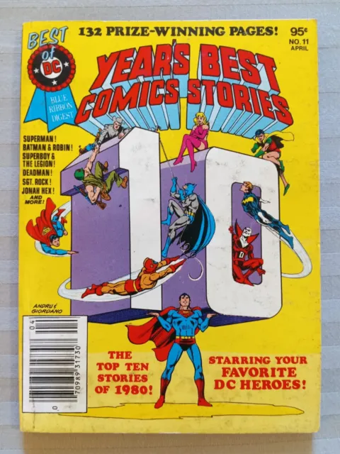 Best Of Dc Blue Ribbon Digest #11, Year's Best Comics Stories, Fn+, Bronze, 1981