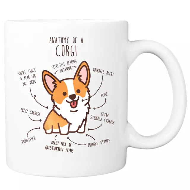 Corgi Coffee Mug, Cute Corgi Gift, Dog Lover, Funny Gift for Her Him Friend