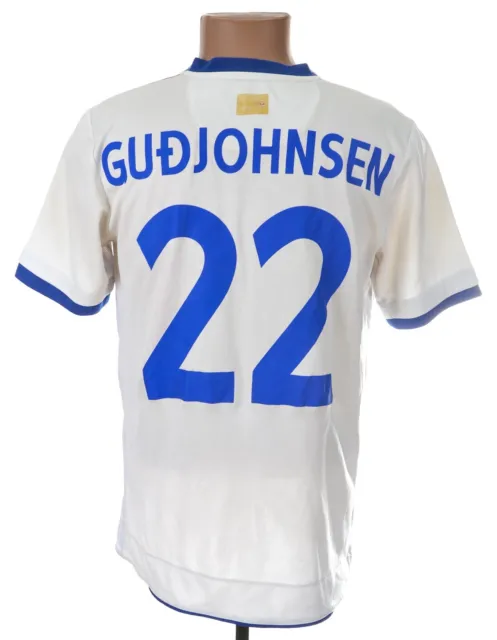 Iceland National Team 2016/2017 Away Football Shirt Errea L #22 Gudjohnsen