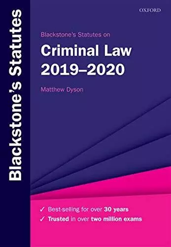 Blackstone's Statutes on Criminal Law 2019-2020 (Blackstone's Statute Serie Book
