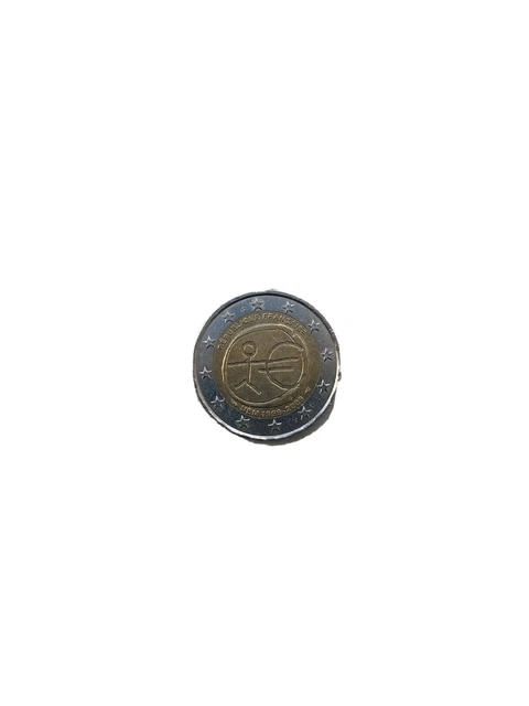 Pièce rare de 2 euros - Commémorative république française - UEM 1999 -2009
